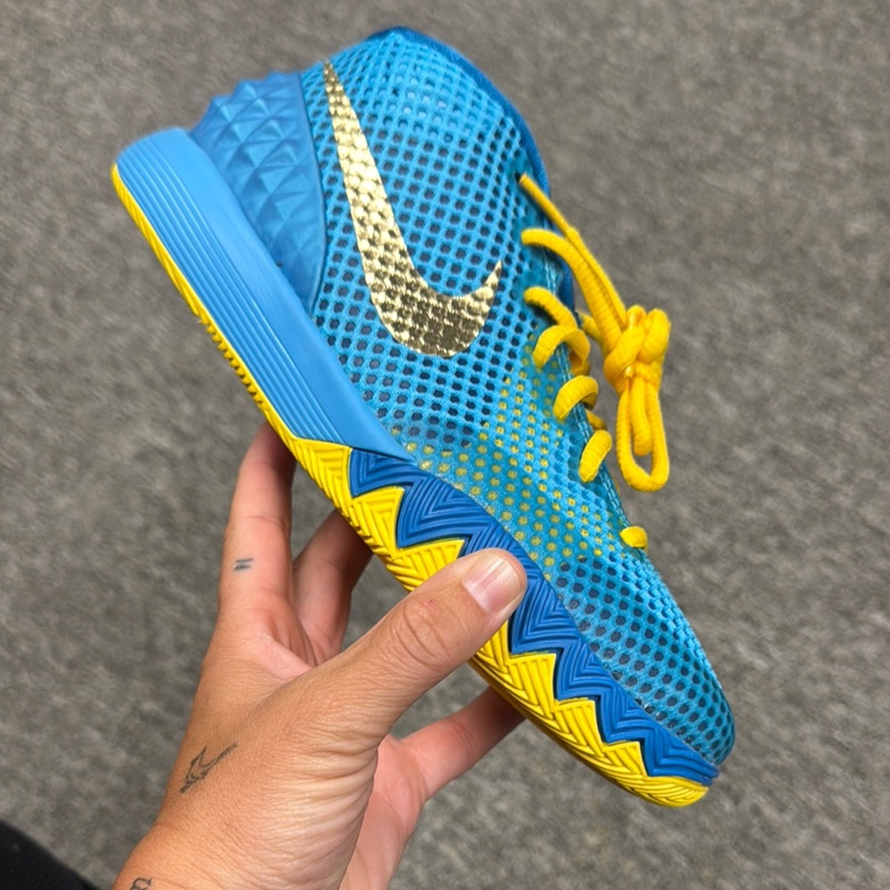 Nike Blue and Yellow Sneakers Lightweight Mesh Design